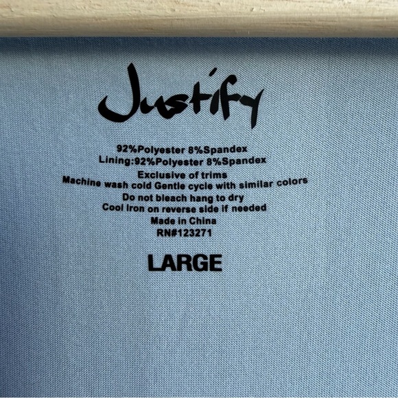 Justify Sky Blue Tank Top - Picture 4 of 8